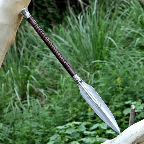QEPAA CRAFTS® Handmade Viking Spear – Forged Steel Blade, Authentic Norse Weapon Replica, Hardwood Shaft – Historical Reenactment, Collectible, or Display Piece in Saudi Arabia