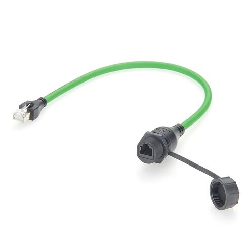 Profinet RJ45 كابل تمديد ذكر إلى أنثى حامل لوحة فلوش 10 جيجابت في الثانية Cat6A Ethernet LAN سلك IP67 مقاوم للماء محمي لرؤية GigE، الكاميرا الصناعية، التصوير ثلاثي الأبعاد (1.5M/4.92FT) in Kuwait