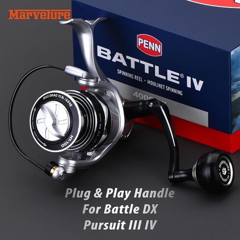 مقبض طاقة قابل للطي من سلسلة Titan متوافق مع مقبض استبدال بكرة الدوران Penn Pursuit III IV وBattle III IV DX in Kuwait