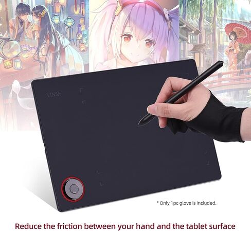 Irfora لوحة فنية بحجم حر بإصبعين Ding G Artist Tablet G لليد اليمنى واليسرى متوافقة مع شاشة ////VINSA Graphics Ding Tablets in Saudi Arabia