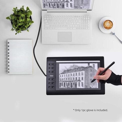 Irfora لوحة فنية بحجم حر بإصبعين Ding G Artist Tablet G لليد اليمنى واليسرى متوافقة مع شاشة ////VINSA Graphics Ding Tablets in Saudi Arabia