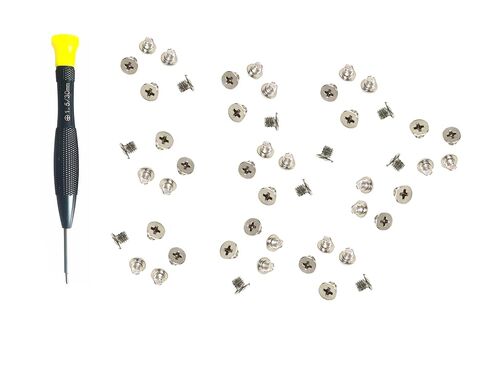 50-Piece M2x2.5mm SSD Screws + Screwdriver Kit, PCIe NVMe NGFF M.2 SSD Motherboard Mounting Screw, Flat Head Cross Recessed Screw, Silver in Saudi Arabia