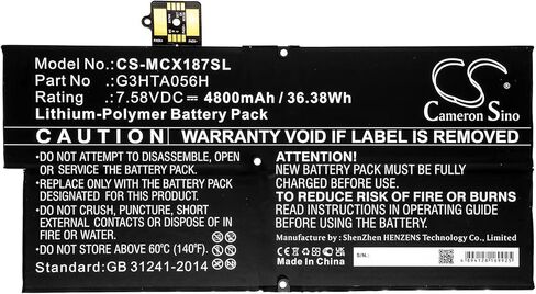 4800mAh Micro Soft G3HTA056H Battery for Surface Pro X 1876 in Saudi Arabia