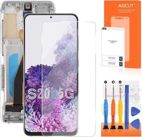 INCELL for Samsung Galaxy S20 5G Screen Replacement S20 5G LCD Display G981 SM-G981F SM-G981U LCD Digitizer Screen Touch Gray with Frame (Not for 4G)(No Fingerprint Function) in Saudi Arabia