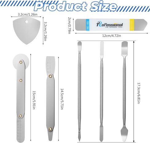 Nogeqi 8 قطعة Spudger Tool Metal Pry Tool Kit رفيعة للغاية طقم إصلاح الكمبيوتر المحمول أدوات المتطفلين أدوات إصلاح الهاتف الخليوي، شاشة الهاتف المحمول لشاشة الهاتف المحمول، الإلكترونيات، الكمبيوتر اللوحي، إصلاح الهواتف الذكية in Kuwait