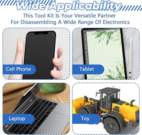 Nogeqi 8 قطعة Spudger Tool Metal Pry Tool Kit رفيعة للغاية طقم إصلاح الكمبيوتر المحمول أدوات المتطفلين أدوات إصلاح الهاتف الخليوي، شاشة الهاتف المحمول لشاشة الهاتف المحمول، الإلكترونيات، الكمبيوتر اللوحي، إصلاح الهواتف الذكية in Kuwait