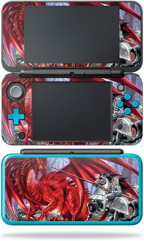 MightySkins Skin Compatible with Nintendo New 2DS XL - Red Dragon Knight | Protective, Durable, and Unique Vinyl Decal wrap Cover | Easy to Apply, Remove, and Change Styles | Made in the USA in Saudi Arabia