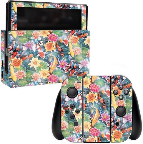 MightySkins Glossy Glitter Skin for Nintendo Switch - Koi Pond | Protective, Durable High-Gloss Glitter Finish | Easy to Apply, Remove, and Change Styles | Made in The USA in Saudi Arabia