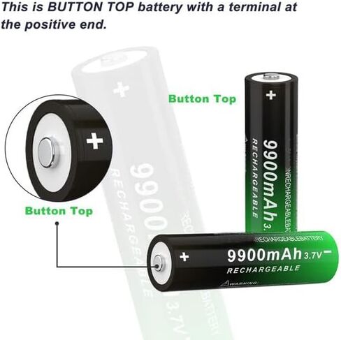 2 Pcs CW18650 Rechargeable Battery Charger with Lithium Polymer Batteries for Ni-MH Battery, USB-C Fast Charging in Saudi Arabia