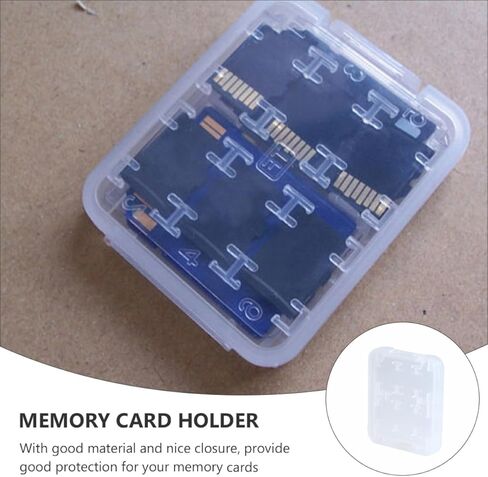 OUNONA 20pcs Memory Card Case Holder Organizer with Cover Portable Flash Card Storage Box Keeper Sturdy Protective Case for Photographers and Gamers in Saudi Arabia