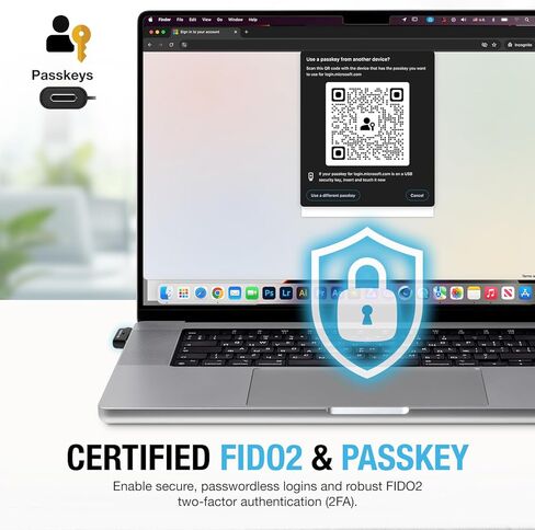 Thetis Nano-C for Business - USB C FIDO2 Security Key L1 MFA & Passkey Access for School ERP, Employee Online Account, Compatible with Coinbase Google Workspace Apple ID Window Salesfore - 2 Pack in Saudi Arabia