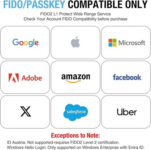Thetis Nano-C for Business - USB C FIDO2 Security Key L1 MFA & Passkey Access for School ERP, Employee Online Account, Compatible with Coinbase Google Workspace Apple ID Window Salesfore - 2 Pack in Saudi Arabia