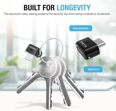 Thetis Nano-C for Business - USB C FIDO2 Security Key L1 MFA & Passkey Access for School ERP, Employee Online Account, Compatible with Coinbase Google Workspace Apple ID Window Salesfore - 2 Pack in Saudi Arabia