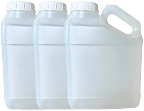 Plastic Jug with Cap and Handle, 1 Gallon, HDPE F-Style Container for Water, Food, Liquids, Storage (3) in Saudi Arabia