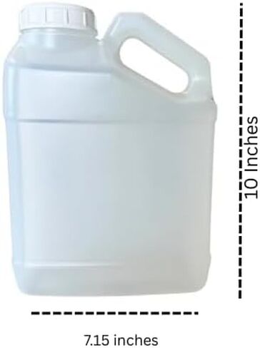 Plastic Jug with Cap and Handle, 1 Gallon, HDPE F-Style Container for Water, Food, Liquids, Storage (3) in Saudi Arabia