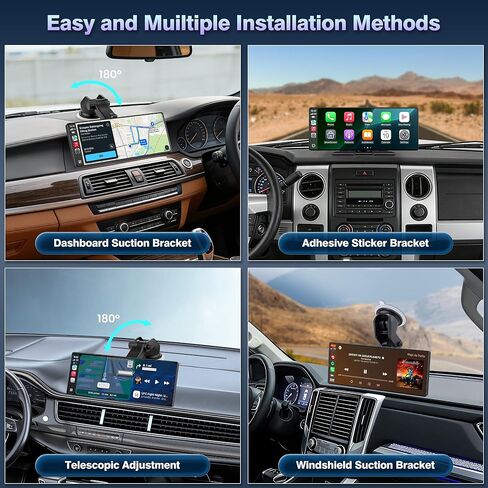 Carplay Screen for Car, 10.26'' Upgrade Wireless CarPlay & Android Auto Car Play Screen with 60PFS,1080P Backup Camera (with a Camera Bracket), GPS Navigation, Voice Control for All Vehicles in Saudi Arabia