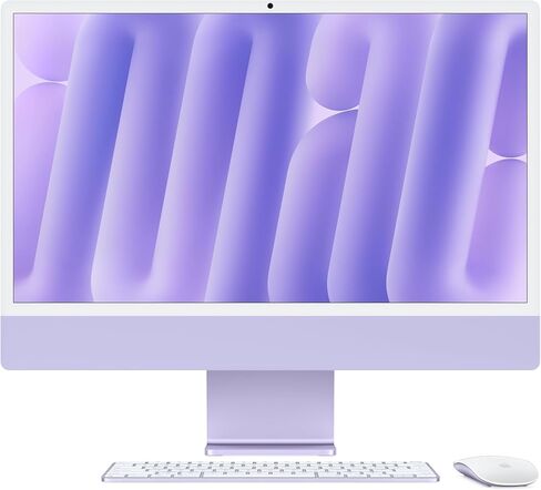 2024 Apple iMac مع شريحة Apple M4 مع وحدة معالجة مركزية 10 نواة ووحدة معالجة رسومات 10 نواة (وحدة تخزين SSD مقاس 24 بوصة، و16 جيجابايت، و256 جيجابايت) باللون الأرجواني (متجدد) in Saudi Arabia