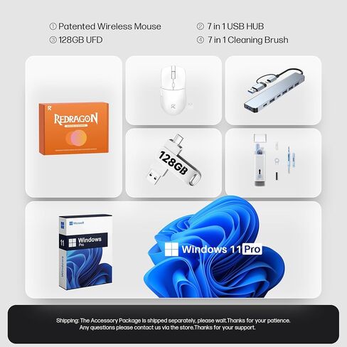 HP 27 Inch All in One Desktop Computer Touchscreen, AMD Ryzen 5 7520U(Max 4.3 GHz), 27" FHD IPS, 16GB RAM, 1TB SSD, WiFi 6, BT 5.3, Business & Home, Wireless KB and Mouse, Win 11 Pro, Accessories in Saudi Arabia