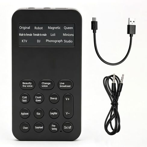 LICAEVEY Voice Changer, Portable Sound Card Device with Simulation Scene Modes, Plug and Play for Gaming Phone Calls Computer Tablets in Saudi Arabia