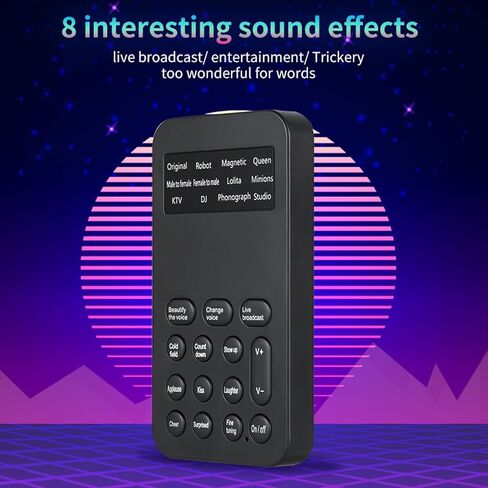 LICAEVEY Voice Changer, Portable Sound Card Device with Simulation Scene Modes, Plug and Play for Gaming Phone Calls Computer Tablets in Saudi Arabia