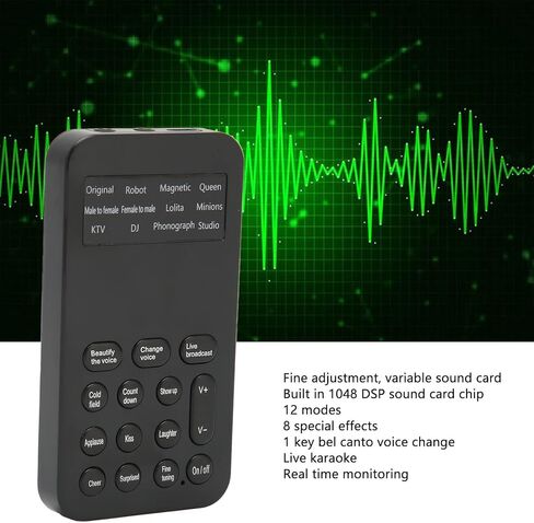 LICAEVEY Voice Changer, Portable Sound Card Device with Simulation Scene Modes, Plug and Play for Gaming Phone Calls Computer Tablets in Saudi Arabia