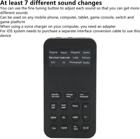 LICAEVEY Voice Changer, Portable Sound Card Device with Simulation Scene Modes, Plug and Play for Gaming Phone Calls Computer Tablets in Saudi Arabia