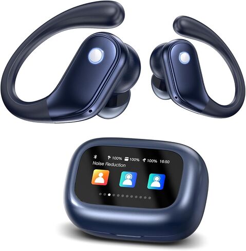 jaddsa Bluetooth 5.4 Wireless Earphones with Touchscreen Control, ENC Call Noise Cancellation, Rich Bass Audio, 5 Sound Modes for Gym, Running & Travel – Pastel Pink in Saudi Arabia