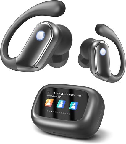 jaddsa Bluetooth 5.4 Wireless Earphones with Touchscreen Control, ENC Call Noise Cancellation, Rich Bass Audio, 5 Sound Modes for Gym, Running & Travel – Pastel Pink in Saudi Arabia