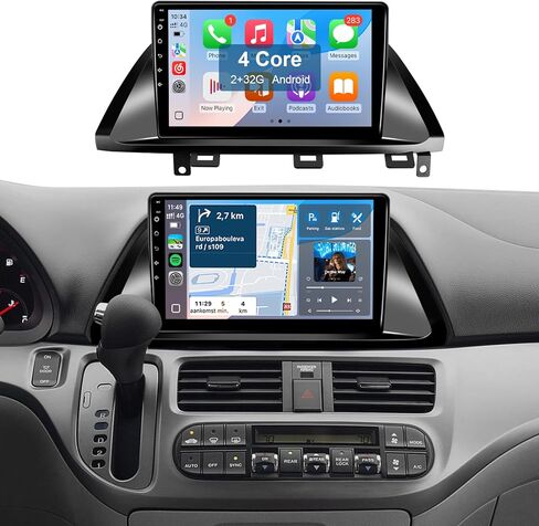راديو سيارة Leadfan لـ Honda Odyssey 2005 2006 2007 2009 2000 2010 Stereo مع Carplay Android Auto ، 10.1 '' HD الشاشة التي تعمل باللمس buit-in wifi Bluetooth GPS Navigation SWC microphone microphone in Kuwait
