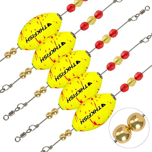 THKFISH 2.5IN Fishing Floats Bobbers Fishing Popping Cork Trout Float Rig Popping Floats Cork Trout Floats for Fishing Saltwater 5PCS in Saudi Arabia