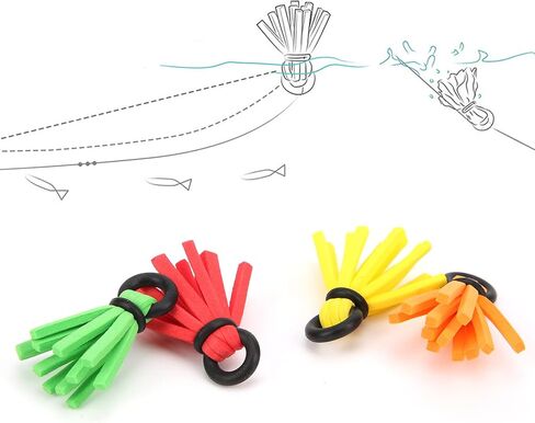 SUNGOOYUE Fly Fishing Foam Indicators Kit, 4 Pack High Buoyancy Floating Strike Indicators with for Easy Setup Lightweight Fly Fishing Accessories for Trout Salmon‌ (4 Co in Saudi Arabia