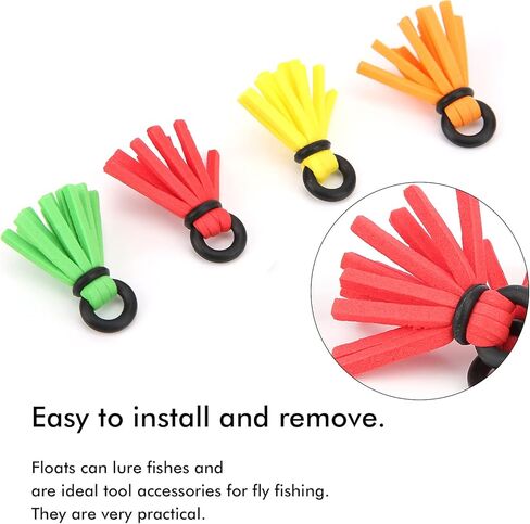 SUNGOOYUE Fly Fishing Foam Indicators Kit, 4 Pack High Buoyancy Floating Strike Indicators with for Easy Setup Lightweight Fly Fishing Accessories for Trout Salmon‌ (4 Co in Saudi Arabia