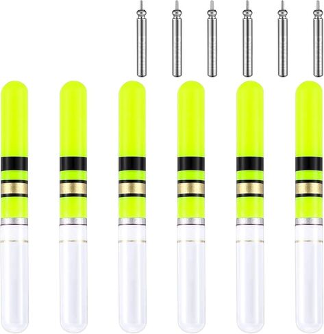 12 Pcs LED Fishing Glow Sticks Fishing Bobber Lights Sticks for Night Fish Float Cr332 Batteries Glow in the Dark in Saudi Arabia