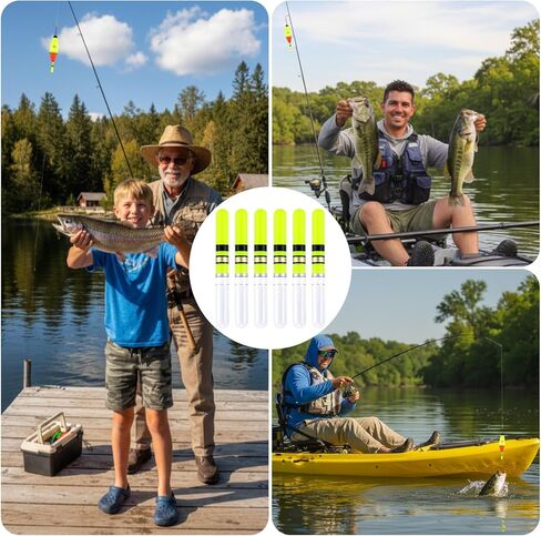 12 Pcs LED Fishing Glow Sticks Fishing Bobber Lights Sticks for Night Fish Float Cr332 Batteries Glow in the Dark in Saudi Arabia
