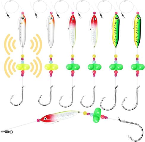 Soulchen 6 Pcs Catfish Float Rigs with Rattles Rig 6/0 8/0 10/0 Catfish Tackle Floats Take Down Fishing Rigs for Bank Fishing Equipment(6/0, 2 Sets, 8/0, 2 Sets, 10/0, 2 Set) in Saudi Arabia