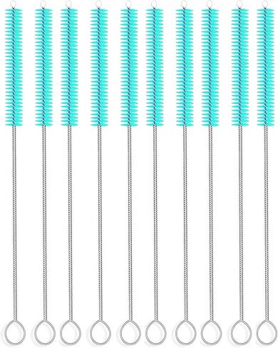 Long Straw Brush, Nylon Pipe Tube Cleaner 10-ihch X 2/5-inch Set of 10 in Kuwait