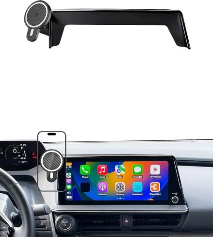 حامل هاتف السيارة PZK لملحقات Toyota Sienna 2021-2024 XLE/XSE/Limited/Platinum مقاس 12.3 بوصة مشبك ثابت لقفل الهاتف في السيارة للهواتف مقاس 4-7 بوصة مع صندوق تخزين نظارات شمسية بزاوية 360 درجة in Kuwait