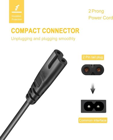 سلك طاقة تيار متردد لأجهزة PS5/PS4/PS3 Slim/Super Slim، PlayStation 5 4، Xbox Series S/X، Xbox One S/X استبدال كابل إمداد الطاقة بطول 10 أقدام in Saudi Arabia