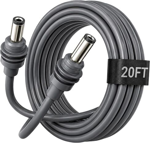 كابل طاقة Starlink Mini 100FT/30M، DC5521 ذكر إلى ذكر DC إلى DC سلك بديل، كابل طاقة مقاوم للماء 18AWG لـ Starlink Mini RV، التخييم، الشاحنة، إعداد خارجي خارج الشبكة in Kuwait