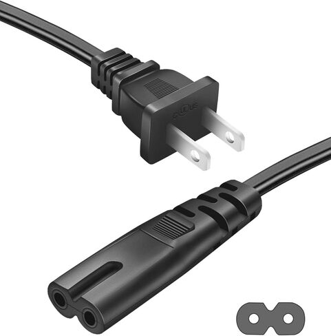 AC Power Cord 6Ft for Sony PS5 PS4 PlayStation 5 4, Xbox Series X/S, Xbox One X/S, TV, Speaker, Printers, Monitor, Universal 2 Prong Power Cable Replacement in Saudi Arabia