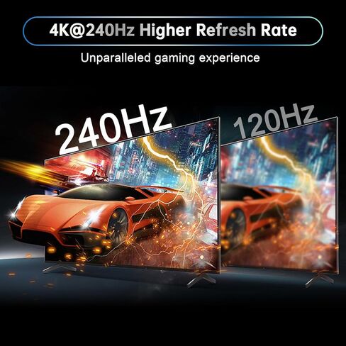 مفتاح HDMI 2.1 ثنائي الاتجاه 4K 240 هرتز - محول مخرج 2 في 1/مقسم 1 في 2 يدعم 8K عند 60 هرتز و4K عند 60 هرتز، متوافق مع PS5، وXbox، وRoku Firestick، وأجهزة الكمبيوتر، إلخ in Kuwait