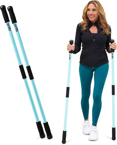 Perfectly Weighted Walking Poles for Full-Body Workouts, Enhanced Stability, and Improved Posture | Includes 2 Walking Poles & Carrying Case | 2.2 lbs in Saudi Arabia