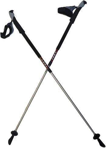 LEKI Nordic Walking Walker Unlimited Fully Adjustable Walking Pole 100-130cm Red in Saudi Arabia