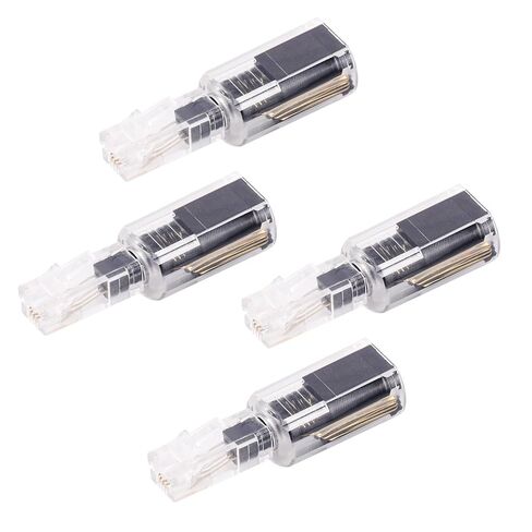 4pcs Phone Cord Detanglers for RJ9 4P4C Telephone Lines Cable Wire, 4.7x1.5cm/1.85x0.59in ABS 360° Rotating No Non Free Anti-Tangle Extender for Landline Desk Telephone (Cords Not Included) in Saudi Arabia