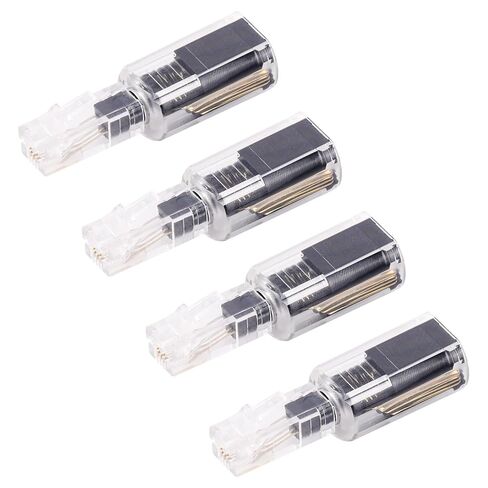 4pcs Phone Cord Detanglers for RJ9 4P4C Telephone Lines Cable Wire, 4.7x1.5cm/1.85x0.59in ABS 360° Rotating No Non Free Anti-Tangle Extender for Landline Desk Telephone (Cords Not Included) in Saudi Arabia