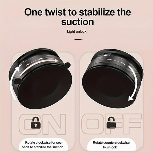 Magnetic Car Phone Holder, Adjustable Rotating Double-Sided Suction Mount, Durable ABS Material, Hands-Free Cell Phone Mount in Saudi Arabia