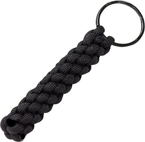 Car Key Chain Black Braided Paracord Survival Ring Keychain Mountain Climbing Camping Hiking Outdoor in Saudi Arabia