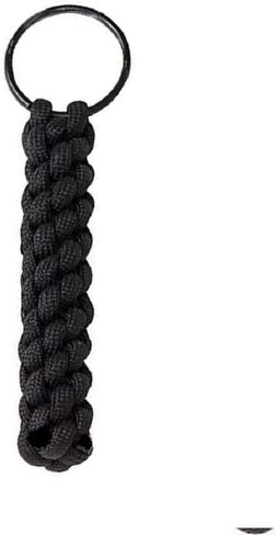 Car Key Chain Black Braided Paracord Survival Ring Keychain Mountain Climbing Camping Hiking Outdoor in Saudi Arabia