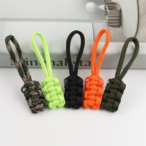 10 Set Replacement Zipper Pull Repair Kit Braided Lanyard Key Chain Backpack Lanyards Pull Tab Zipper Fixer Metal Head (Multicolour) in Kuwait