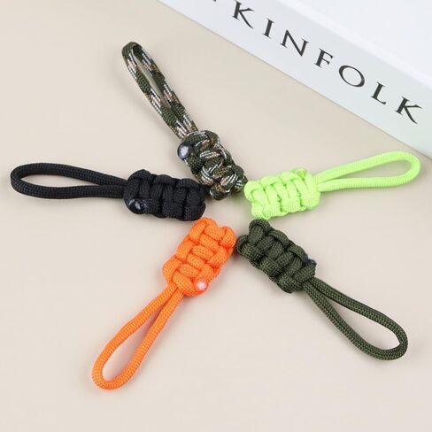 10 Set Replacement Zipper Pull Repair Kit Braided Lanyard Key Chain Backpack Lanyards Pull Tab Zipper Fixer Metal Head (Multicolour) in Saudi Arabia